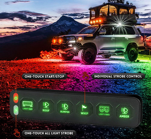 Универсальная панель переключателей 12V 24V для джипов и внедорожников 6 кнопок пульт
