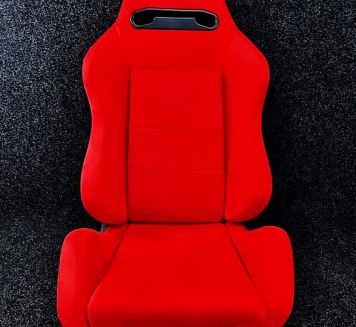 Сиденье спортивное - Recaro (Полу-ковш с регулировкой) - алькантара/красный К