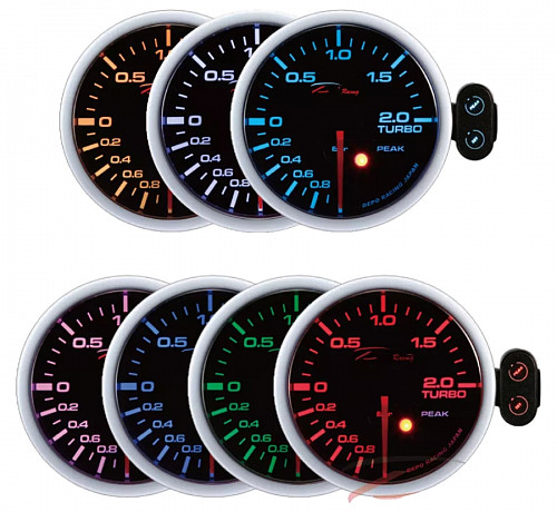 Датчик Depo Racing PK-SC - Давление турбины - 60mm (черный/7 цветов)