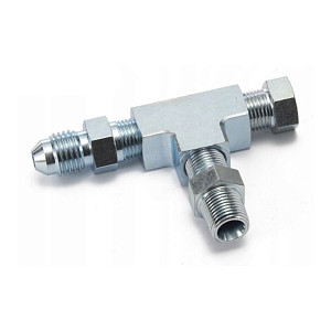 Адаптер тройник  1/8NPT / 4AN для подключения подачи масла и сенсоров датчиков
