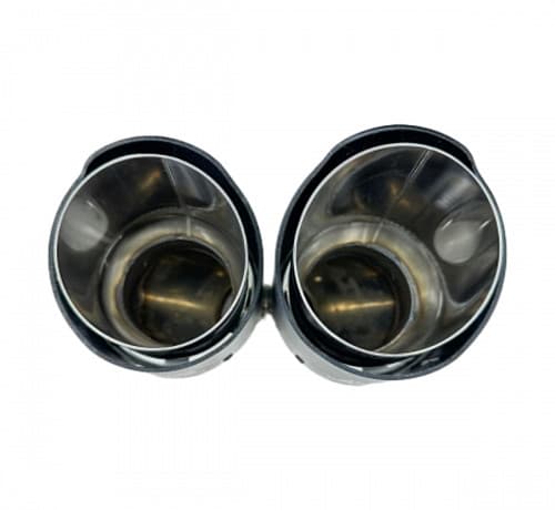 Насадка на глушитель двойная Akrapovic style 57 - 89 - С острым наконечником