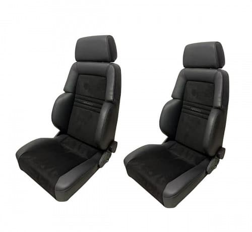 Сиденья спортивные пара Recaro - Полуковши Кожа+Алькантара