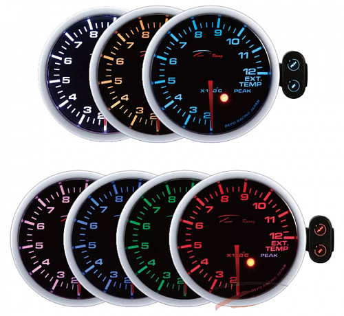 Датчик Depo Racing PK-SC - Температура выхлопных газов - 60mm (черный/7 цветов)