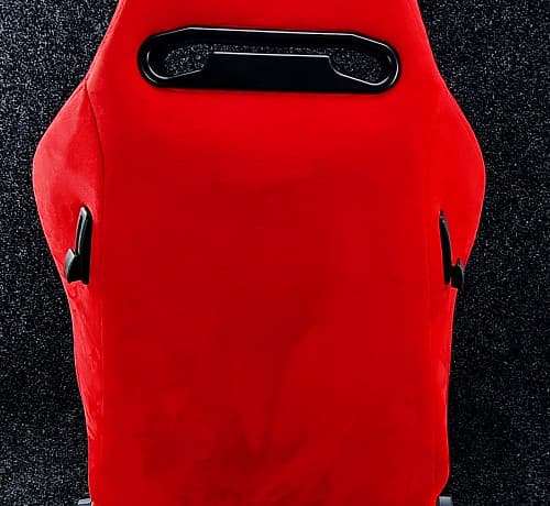 Сиденье спортивное - Recaro (Полу-ковш с регулировкой) - алькантара/красный К