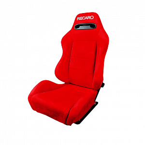 Сиденье спортивное - Recaro (Полу-ковш с регулировкой) - алькантара/красный К