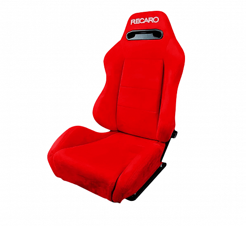 Сиденье спортивное - Recaro (Полу-ковш с регулировкой) - алькантара/красный К