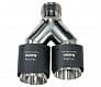 Насадка на глушитель двойная Akrapovic style 57 - 89 - С острым наконечником