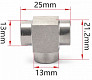 Тройник 1/8 NPT Нержавеющий ss304