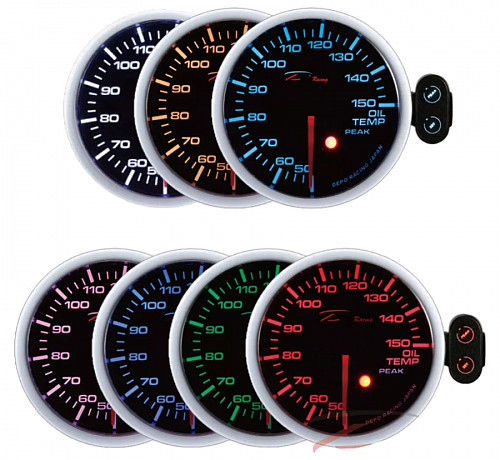 Датчик Depo Racing PK-SC - Температура масла - 60mm (черный/7 цветов)
