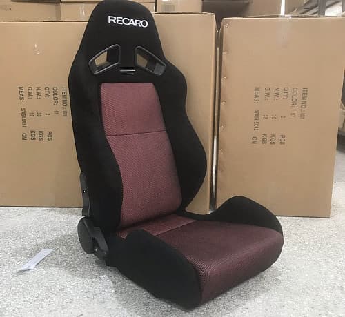 Сиденья спортивные пара Recaro - Полуковши Алькантара+Текстиль