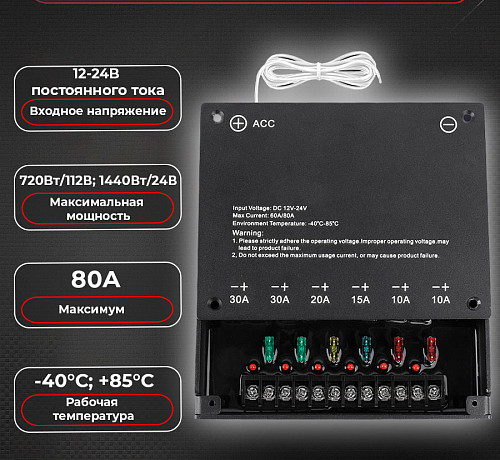 Универсальная панель переключателей 12V 24V для джипов и внедорожников 6 кнопок пульт