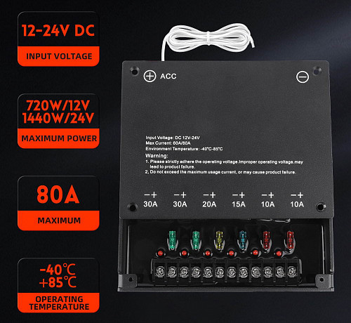 Универсальная панель переключателей 12V 24V для джипов и внедорожников 6 кнопок пульт