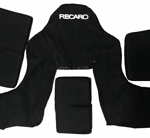 Чехол для ковша - Recaro (средний) черного цвета с подушками