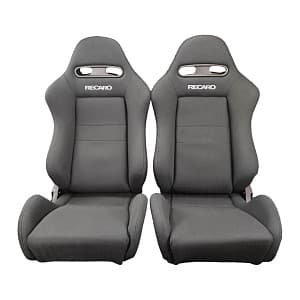 Сиденья спортивные пара Recaro Полу-ковши с регулировкой текстиль черные