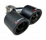 Насадка на глушитель двойная Akrapovic style 63 - 101 - С круглым наконечником