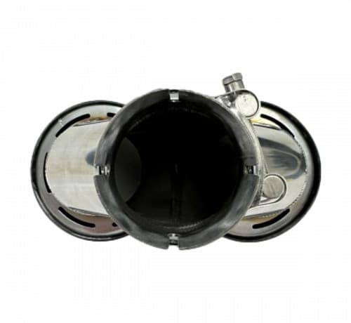 Насадка на глушитель двойная Akrapovic style 63 - 101 - С круглым наконечником