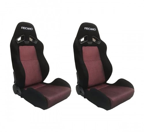 Сиденья спортивные пара Recaro - Полуковши Алькантара+Текстиль